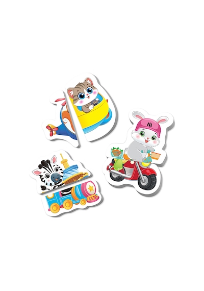 Yükselen Zeka 12-36 Ay İlk Magnet Puzzle - Taşıtlar