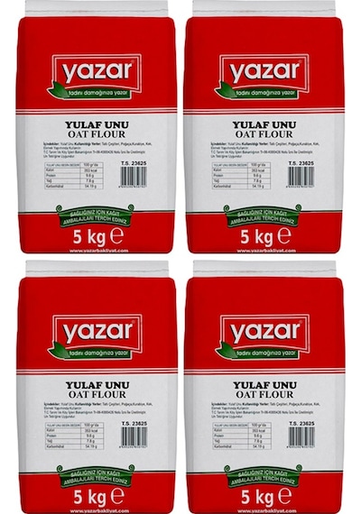 Yazar Yulaf Unu 4 x 5 KG