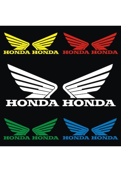 Honda Uyumlu İçin Uyumlu Aksesuar Oto Motorsiklet Kask Sticker Set Kırmızı