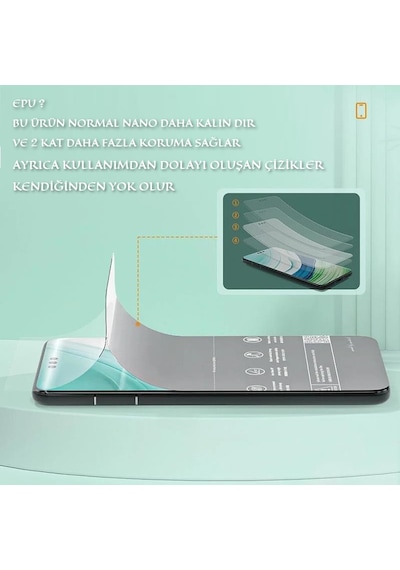 General Mobile Gm9 Pro Uyumlu Nano Ön Ekran + Full Arka Kaplama Set 360 Koruma Esnek İnce - Sandex - Epu Hd 50570230