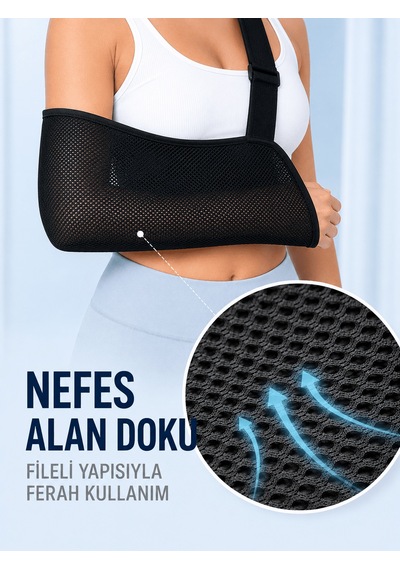 Pratik Kol Askısı Nefes Alabilen Fileli Kumaş Ayarlanabilir Omuz Destekli Çok Renkli