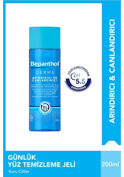 Bepanthol Derma & Canlandırıcı Günlük Yüz Temizleme Jeli 200 ML