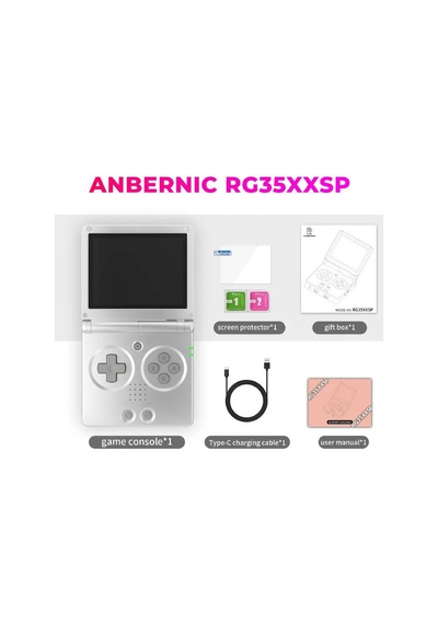 Rg35xxsp Katlanabilir Retro El Oyun Konsolu 64 Gb Gümüş - 3.5 İnç Oca Ips Ekran H700 İşlemci 5g Wi-fi Hdmı Bluetooth Psp, Ps1, Nds Destekli