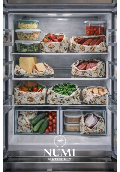 Balmumu Gıda Saklama Bezleri Premium 3 Lü Set 30 30 Cm - Cozy Kitchen Serisi Çok  Renkli