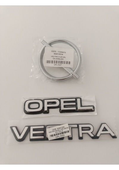 Opel Vectra A Ön Arma Logo 1993 - 1995 Ön Panjur Arması Amblemi Opel Vectra Bagaj Yazısı