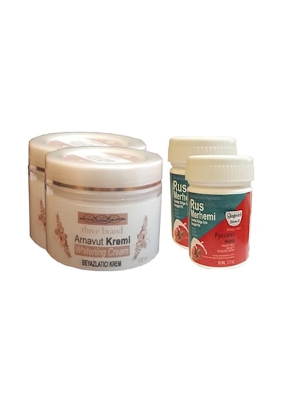 Three Brand Vücut Kremi 100 Ml Arnavut Kremi 2 Adet + Rus Merhemi 50 Ml 2 Adet
