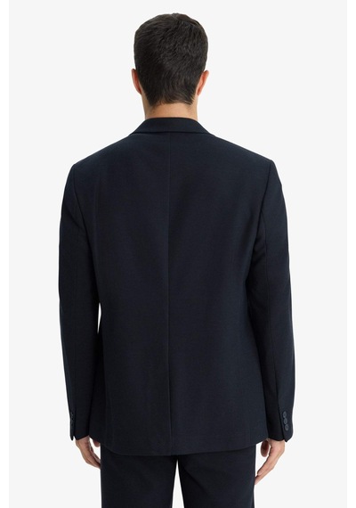 Defacto Modern Fit Düğmeli Cepli Blazer Ceket F2347ax25aunv163 Lacivert