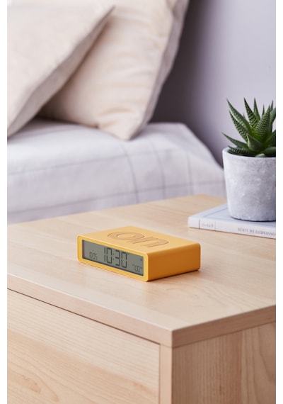 Lexon Flip Klasik Şarj Edilebilir Alarm Saat Sarı