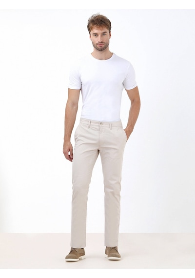 Kip Taş Düz Dokuma Slim Fit Casual Pamuk Karışımlı Pantolon 001