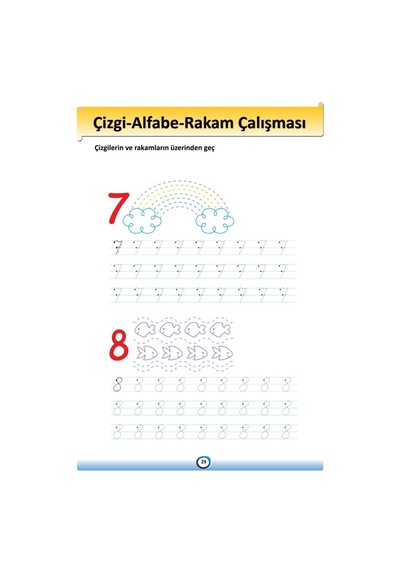 Çizgi Alfabe Rakam Çalışmaları YAZ-SİL Kitabı