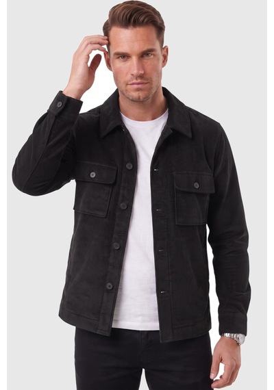 Rizzup Erkek Slim Fit Fitilli Kadife Siyah Ceket %100 Pamuk Düğmeli Cepli Astarsız 2701104 Rizzup Erkek Slim Fit Fitilli Kadife Siyah Ceket %100 Pamuk Düğmeli Cepli Astarsız 2701104