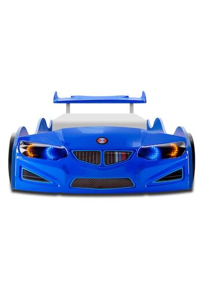 Gt2 - Arabalı Yatak - Araba Yatak, Işıklı, Mavi Tek Kişilik