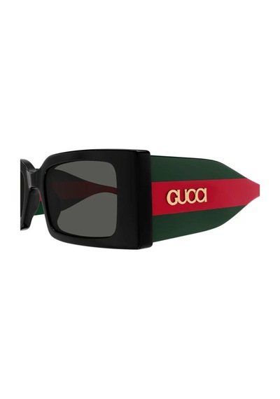 Gucci Gg 1860s 001 52 Kadın Dikdörtgen Siyah Kemik Güneş Gözlüğü Siyah