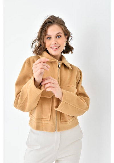 Ftz Women Kadın Kaşe Ceket Camel Rbn4070-camel Camel