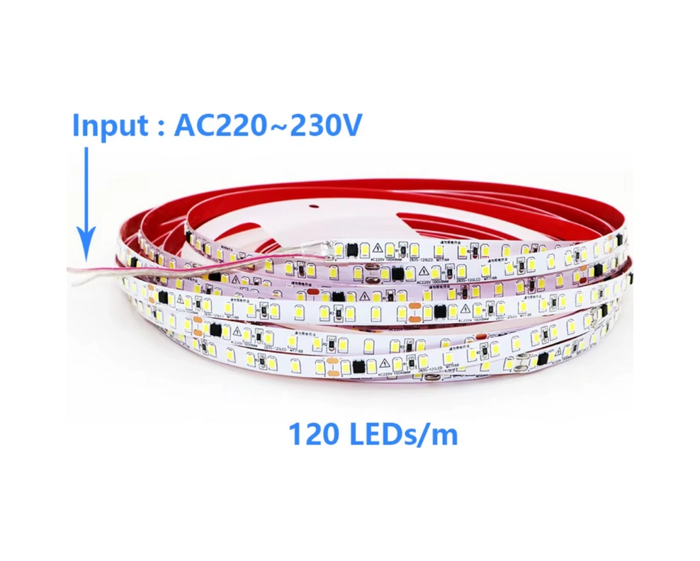 220 Volt Şerit Led Dim Edilebilir 10 Cm De Bir Kesilebilir Beyaz Ip65 Şerit Led 5 Metre