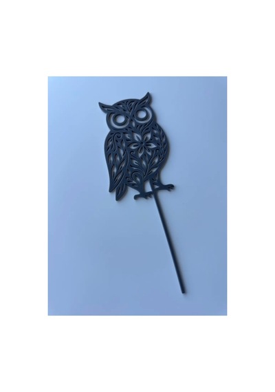 Saksı Çiçek Toprak Bitki Süsü Baykuş Figürü