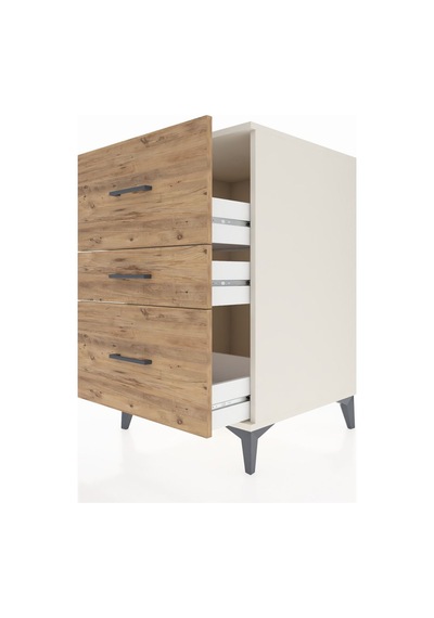 Kronos Komodin 3 Çekmeceli 60x59x96 Aytaşı-çam Aytaşı