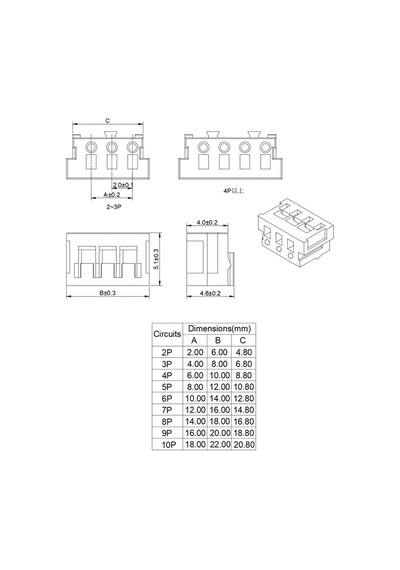 179228-4 Amp-ct 4 Pin 2mm 15cm Çok Damarlı Dişi Bağlantı Kablosu