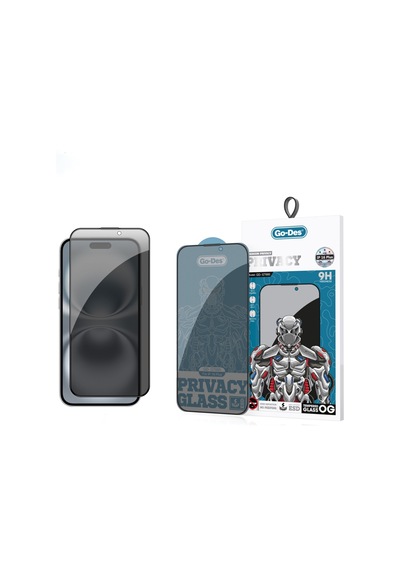 Apple Uyumlu   iPhone 16 Plus Go Des 9d Full Cover Privacy Hayalet Cam Ekran Koruyucu