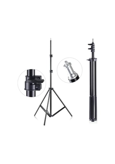 210 Cm Tripod Telefon Tutucu Kamera Öz Çekim Tripod Işık Ayağı