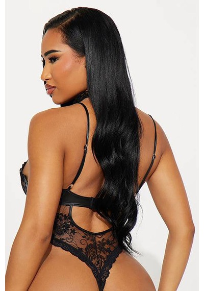Bikini Mayokini Dünyası Fabrizia Dantel Bodysuit - Siyah