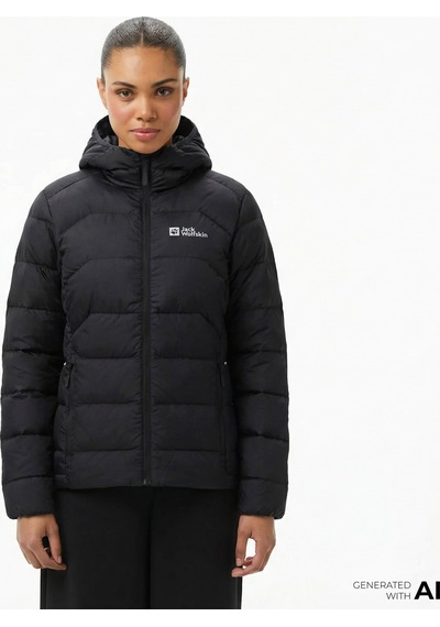 Jack Wolfskin Ather Down Hoody Kadın Siyah Mont Jwa60330 Çok Renkli