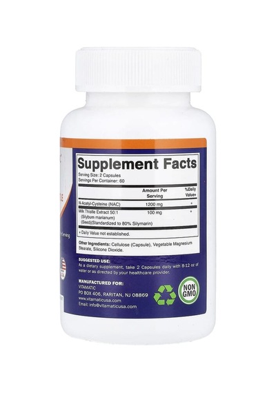 Vitamatic, Na-c + Milk Thistle, 120 Vegetable Capsules