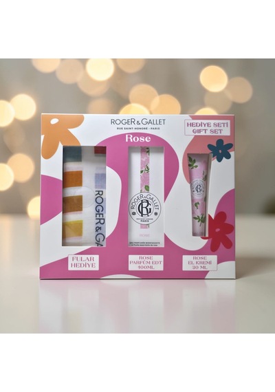 Roger&gallet Rose Parfume Edt 100 Ml. + Doğal İçerikli Yoğun Bakım El Kremi 30 Ml. - Fular Hediye Gül