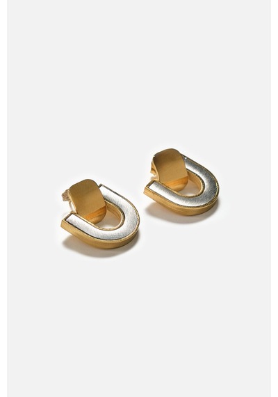 U Form Minimal Küpe Gold