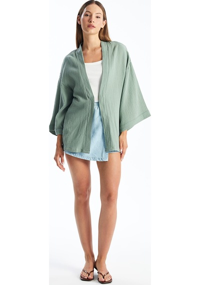 Lcw Vision Haki Şal Yaka Kadın Kimono
