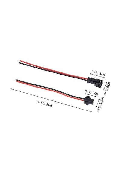 2 Pin Sm Jst Kablo 10Cm Erkek - Dişi 1 Takım 2 Li Kablo Söketi 25 Adet