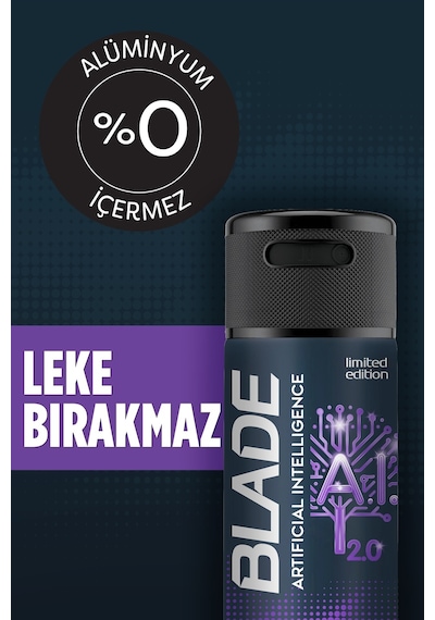 Blade Artificial Intelligence 2.0 Erkek Sprey Deodorant 6 x 150 ML Blade Artificial Intelligence 2.0 Erkek Sprey Deodorant 6 x 150 ML