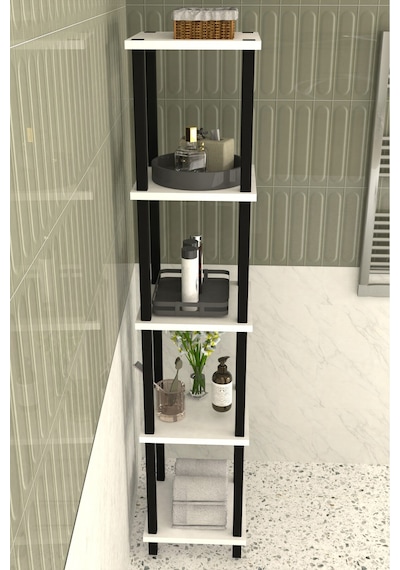 Viva 5 Katlı Çok Amaçlı Banyo Rafı Organizer-beyaz Beyaz