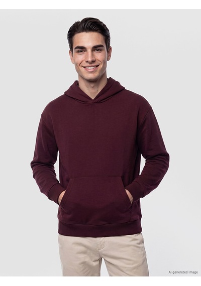 LC Waikiki Lc Waıkıkı Bordo Kanguru Cepli Erkek Hoodie