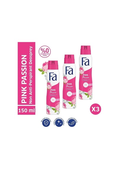 Fa Pink Passion Kadın Sprey Deodorant 3 x 150 ML