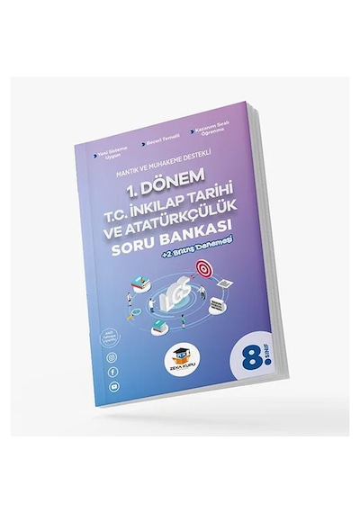 8. Sınıf 1. Dönem T.C. İnkılap Tarihi ve Atatürkçülük Soru Bankası -  Zeka Küpü Yayınları