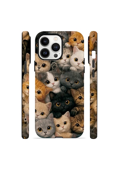 Velvoria Valestra Kedi Kalabalığı Apple iPhone Uyumlu 13 Pro Max Magsafe Koruma Kılıfı Valestra Magline - Kedi Kalabalığı
