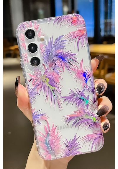 Samsung Galaxy Uyumlu S25 Plus Kılıf Solmayan Imd Baskı Desenli, Şeffaf Tpu+pc Botanik Kapak