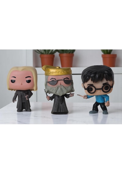Harry Potter Pop Stil Lucius Malfoy Albus Dumbledore Harry Potter 3lü Karakter Figür Oyuncak 10 Cm. Harry Potter