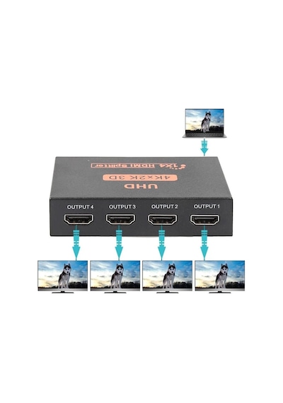 5234 4 Port Uhd 4k Hdmi Switch Ekran Monitör Splitter Çoklayıcı Ç