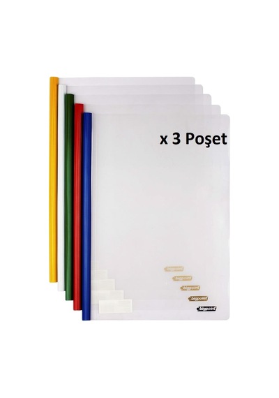 Bigpoint Sıkıştırmalı Rapor Dosyası 7mm - 5 Renk X 3 Poşet Diğer