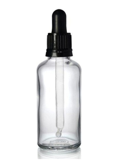 5 Adet Şeffaf Cam Şişe 50Ml Damlalıklı
