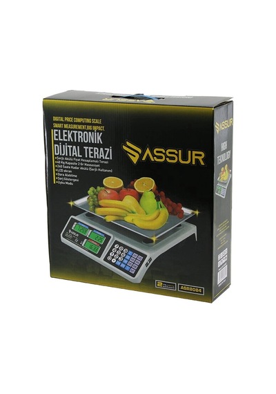 Büyük Dijital Karpuz Terazi Tartı 40kg/2gr 7  Hafızası Fiş Şarjlı Acs-809t 5580