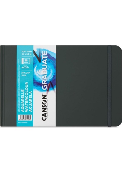 Canson Graduate Suluboya Defteri Sert Kapaklı - Yatay 250g 21,6x14 56 Sayfa