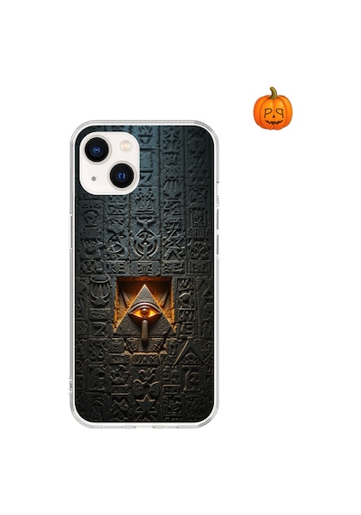 Apple Uyumlu iPhone 13 Mini Şeffaf Kılıf Antik Mısır 4 Tasarımlı