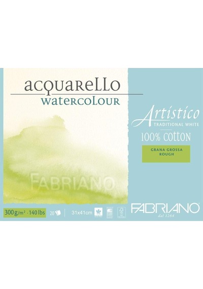 Artistico Traditional White 300 Gr. - 31 X 41 Suluboya Kağıdı Blok Kaba Grenli Genel