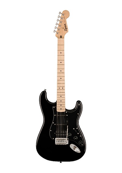 Squier 0373203506 Sonic Stratocaster Hss Elektro Gitar Siyah Akçaağaç Klavye Siyah Pickguard Ve Çok Yönlü Hss