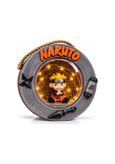 Naruto Temalı Ledışıklı Gece Lambası & Anime Masa Dekoru Sarı Sarı