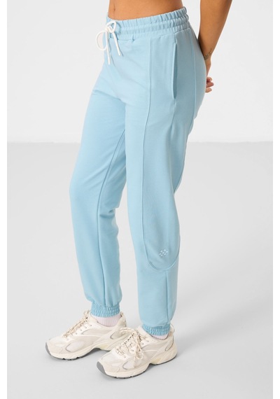 Açık Mavi O Yaka Basic Oversize Kadın Eşofman Tunik Takım - 95347 Açık Mavi