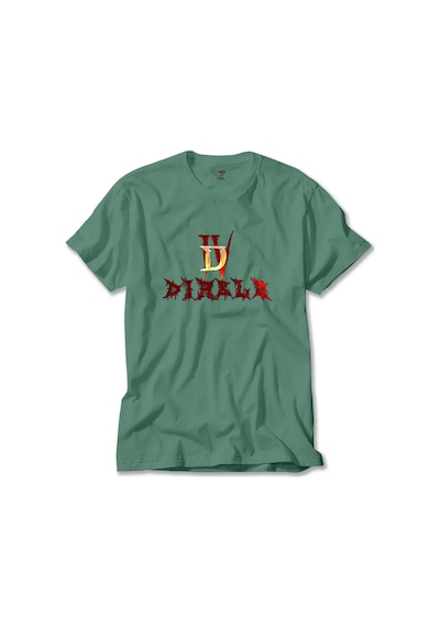 Diablo Iv Logo Ve Text Lacivert Tişört
